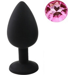 Guilty Toys Large Πρωκτική Σφήνα Diamond Plug 9cm Μαύρη Ροζ ES27910