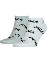 Puma Ανδρικές Κάλτσες Σοσόνια με Σχέδια Γκρι Λευκές 2Pack 907947-02