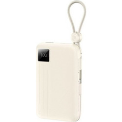 Remax FC-15 Power Bank 20000mAh 22.5W με Ενσωματωμένα Καλώδια USB-C & Lightning Beige