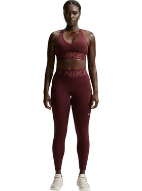 Nike Pro Sculpt Αθλητικό Μπουστάκι με Μέτρια Στήριξη & Αφαιρούμενη Ενίσχυση Σοκολατί IB9896-658