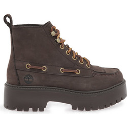 Timberland Γυναικεία Αρβυλάκια Suede Σοκολατί με Χοντρό Χαμηλό Τακούνι TB0A27YZ-W07