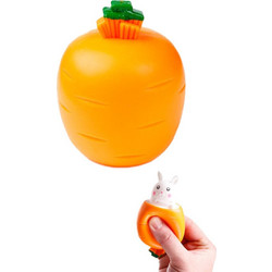 Puckator Rabbit & Carrot Pop Out Squishy Πορτοκαλί