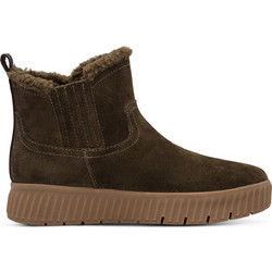 Tamaris Γυναικεία Μποτάκια Πλατφόρμα Suede Χακί με Γούνα 8-86422-45-722