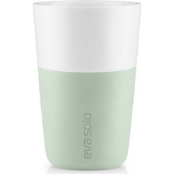 Eva Solo Marble Σετ Φλιτζάνια Latte Πορσελάνης Λευκά Πράσινο Mint 360ml 2τμχ 501122