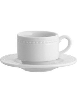 Vista Alegre Perla Φλιτζάνι Cappuccino & Τσαγιού Πορσελάνης Λευκό 260ml 302889
