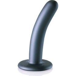 Shots Gunmetal Dildo με Βεντούζα 12cm Γκρι