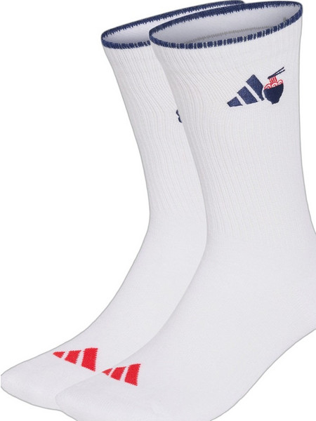 Adidas Food Graphic Ανδρικές Κάλτσες Ψηλές με Σχέδια Λευκές 2Pack KS4146