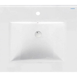 Ravenna Slim Line 53 Ένθετος Νιπτήρας Μπάνιου Πορσελάνης 53x46cm Λευκός 018948