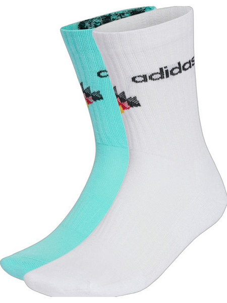 Adidas Οπαδών 26 Γερμανίας Ανδρικές Κάλτσες Ψηλές με Σχέδια Τιρκουάζ Λευκές 2Pack KC6740
