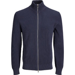 Jack & Jones Ανδρική Ζακέτα Πλεκτή με Φερμουάρ Navy Μπλε 12298714