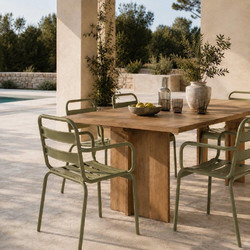 Nextdeco Καρέκλα Κήπου Μεταλλική Χακί 51202-05