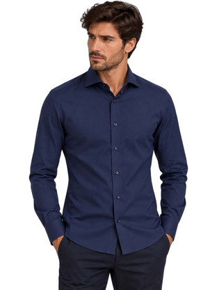 Guy Laroche Basic Ανδρικό Πουκάμισο Μπλε GLFW28208/CL 3