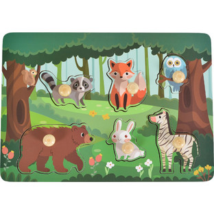 Παιδικό Puzzle Moni Ξύλινο Wild Animals 6 Κομμάτια