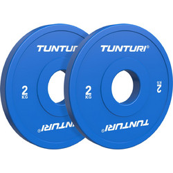 Tunturi Platinum Fractional Σετ Δίσκοι Ολυμπιακού Τύπου Rubber Cover 2x2kg Φ50mm
