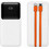 Ezra PB84 Power Bank 10000mAh 22.5W με Ενσωματωμένα Καλώδια USB-C & Lightning Quick Charge 3.0 & Power Delivery White