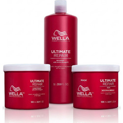 Wella Ultimate Repair Σετ Θεραπείας Μαλλιών Σαμπουάν 1lt + Conditioner 500ml + Μάσκα 500ml