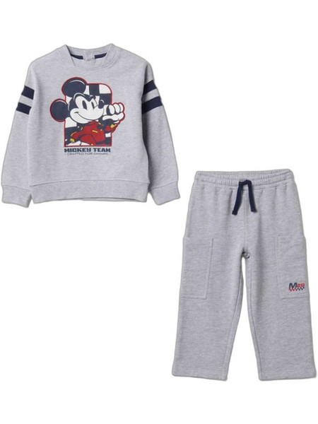 OVS Mickey Mouse Βρεφικό Σετ Φόρμας για Αγόρι Χειμωνιάτικο Γκρι 2840801