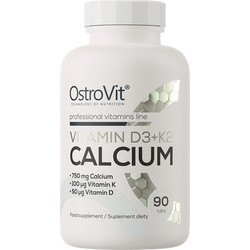OstroVit Vitamin D3 K2 Calcium 90 Ταμπλέτες