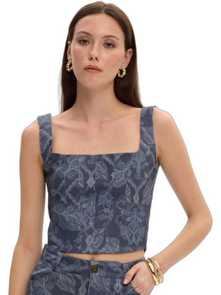 Ciel Concept Γυναικείο Χειμερινό Crop Κορσές Navy Μπλε GRPREFALL41