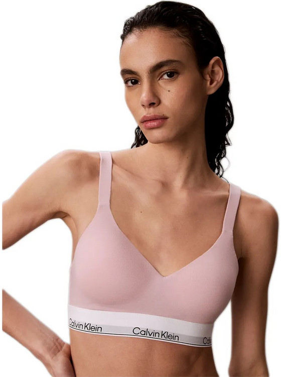 Calvin Klein Μπουστάκι Push Up χωρίς Μπανέλα Ροζ LV00QF8500-MSD