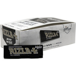 Χαρτάκια Rizla μαύρα black, κουτί των 50 τεμαχίων
