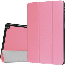 Θήκη Tri-fold με πίσω κάλυμμα σιλικόνης / Slim Book Case για το Samsung Galaxy TAB S 8.4 T700-T705 ΡΟΖ (oem)