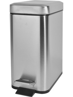 Χαρτοδοχείο Slim Οβάλ Ίνοξ Ματ 5 lt Estia 02-5542