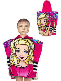 Παιδικό Πόντσο Barbie Μοβ Χρώμα 110x55cm