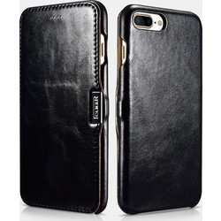 iCarer Vintage Series Side-Open Δερμάτινη Θήκη iPhone 7 Plus / 8 Plus - Black (RIP7002-BK)
