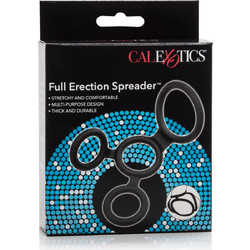 CalExotics Full Erection Spreader Σετ Δαχτυλίδια Πέους & Όρχεων Σιλικόνης Μαύρα
