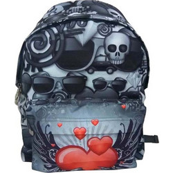 Paxos Emoji Love Tattoo Σχολική Τσάντα Πλάτης Δημοτικού Πολύχρωμη 108406
