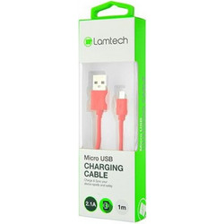 LAMTECH DATACABLE MICRO USB 1M RED