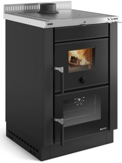 La Nordica Vicenza Evo Black Ατσάλινη Ξυλόσομπα Αερόθερμη με Φούρνο 7kW