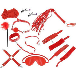 Aria Trade Fetish Erotic BDSM Set Κόκκινο 12τμχ