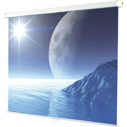 Οθόνη προβολής Λευκό Ματ - ECOROLL MANUAL SCREEN - square format 1:1 - Matt White Fabric 180 x 180
