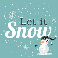 Χαρτοπετσέτες Decoupage 35 x 35 Snowball Snowman