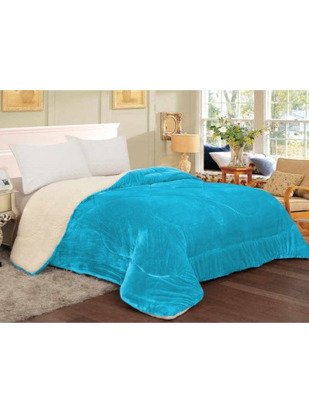 Γαρύφαλλο Κουβερτοπάπλωμα Υπέρδιπλο 220x240 Sherpa Τυρκουάζ