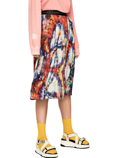 Pepe Jeans Dora Μίντι Φούστα Υφασμάτινη Ψηλόμεση Πλισέ PL900858