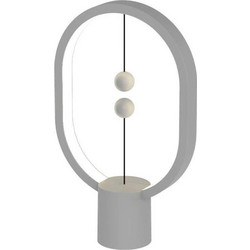 Allocacoc Heng Balance Mini Plastic Lamp Ellipse Type-C, Ύψος 24,5 cm Φωτιστικό με Διακόπτη από Μαγνήτες - Light Grey - (200-106-046)