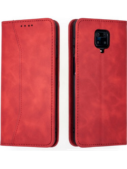 Bodycell PU Leather Book Θήκη Red (Xiaomi Redmi Note 9S / Redmi Note 9 Pro / Redmi Note 9 Pro Max)