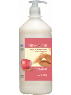 Imel New Line Apple & Cinnamon Hand & Body Ενυδατική Κρέμα Σώματος 1lt