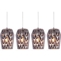 Home Lighting Luca Κρεμαστό Φωτιστικό Οροφής Ράγα Πολύφωτο E27 Ανθρακί SE4288S-04 77-3723