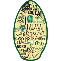 SKIM ONE LANDES WOODEN SKIMBOARD 41 FOREST GREEN