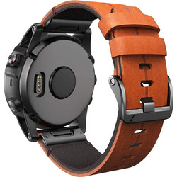 Tech-Protect Λουράκι Δερμάτινο Brown (Fenix 5X / 6X / 6X Pro)