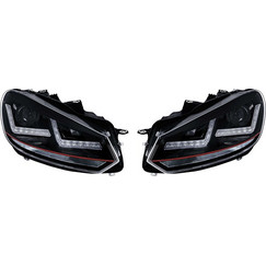 Εμπρόσθια Φανάρια OSRAM LED Xenon με Φώτα Ημέρας DRL Για Volkswagen Golf 6 2008-2012 (LEDHL102-GTI)