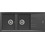 Teka Stone 80 B-TG 2C 1E Ένθετος Νεροχύτης Γρανίτη Αντιστρεφόμενος Dark Grey 116x51cm