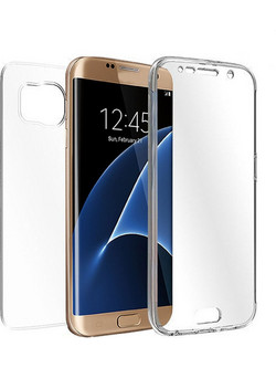Samsung Galaxy S7 EDGE OEM Front & Back Silicone Σκληρη Two Crystal Διάφανο
