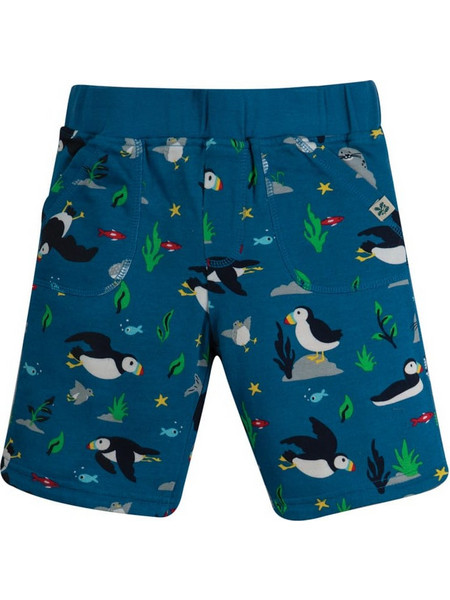 Frugi Penguin Αθλητική Παιδική Βερμούδα Πετρόλ SHS120PFN