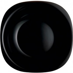 Luminarc Πιάτο Φρούτου Γυάλινο Τετράγωνο Carine Μαύρο 19x19cm L9816
