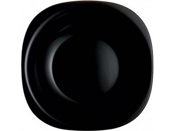 Luminarc Πιάτο Φρούτου Γυάλινο Τετράγωνο Carine Μαύρο 19x19cm L9816